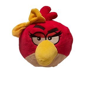 Angry Birds Red Girl Bird Deluxe Stuffed Plush Toy Doll Ball